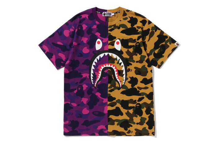 SPLIT CAMO SHARK TEE