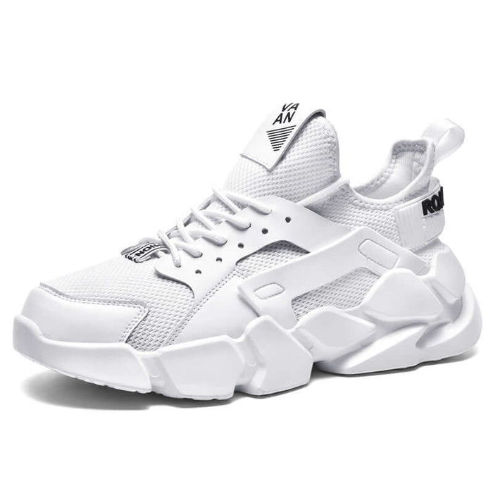 Sports Running Shoes White Shoes Men's Summer Breathable breathable mesh pattern detail