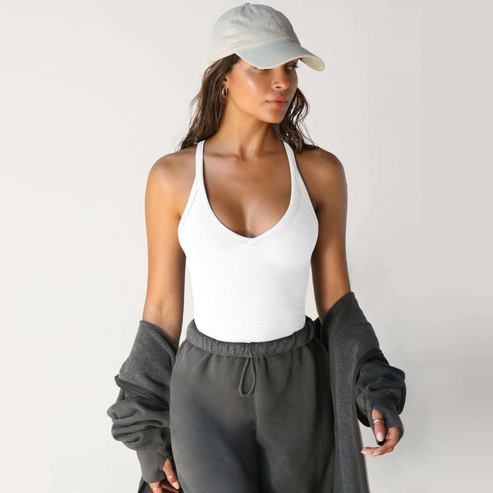 Spring Knitted Ribbed Vest Top chic feminine styling configuration paired gracefully alongside timeless retail pieces