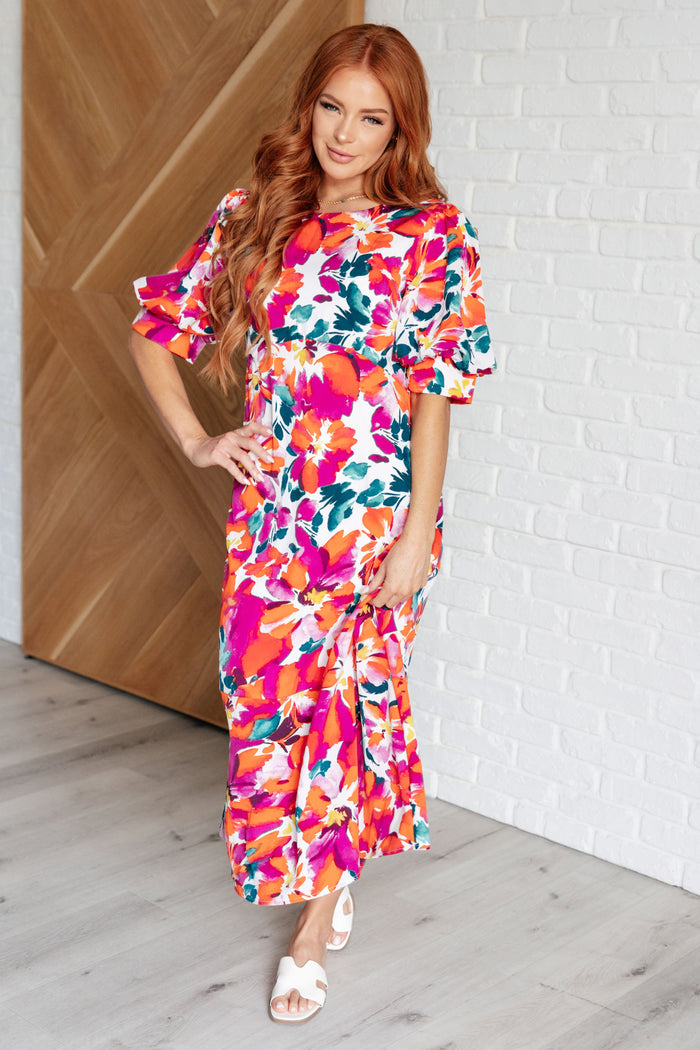 Stroll in the Park Floral Dress Knee Length Dress Ave Shops- Tilden Co.
