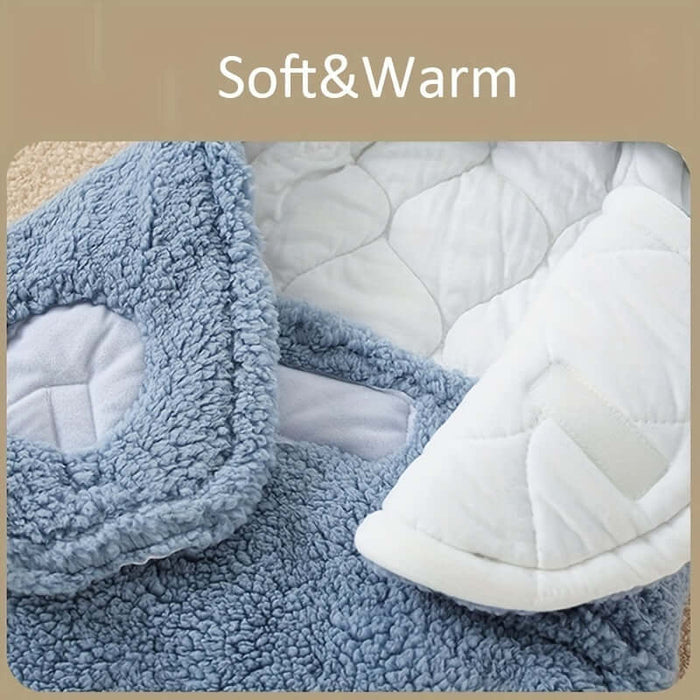 Super Soft Baby Sleeping Bag Fluffy Fleece Swaddle premium hook-and-loop velcro fastener attachment showing secure locking capability.