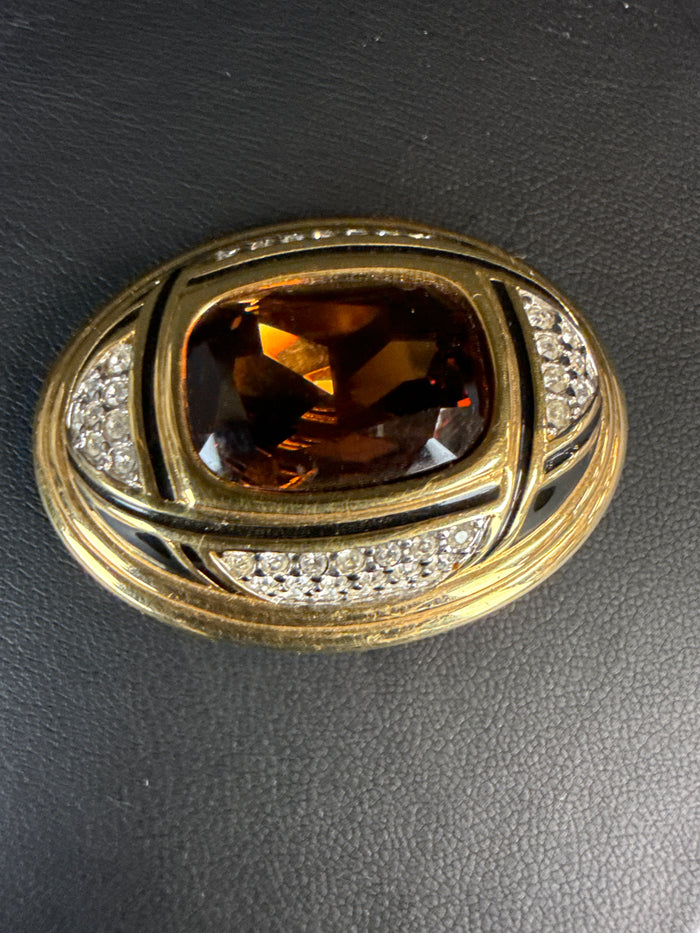 Swarovski Imber Gold-Toned Brooch