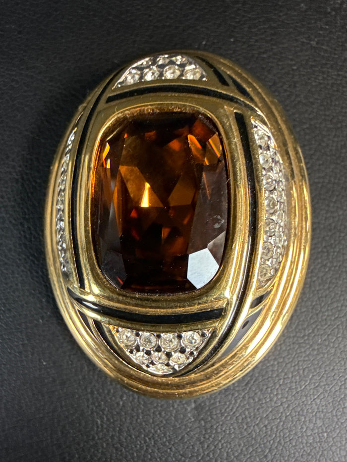 Swarovski Imber Gold-Toned Brooch