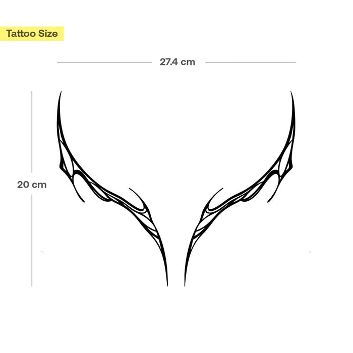 Symmetrisches Neo-Tribal Tattoo