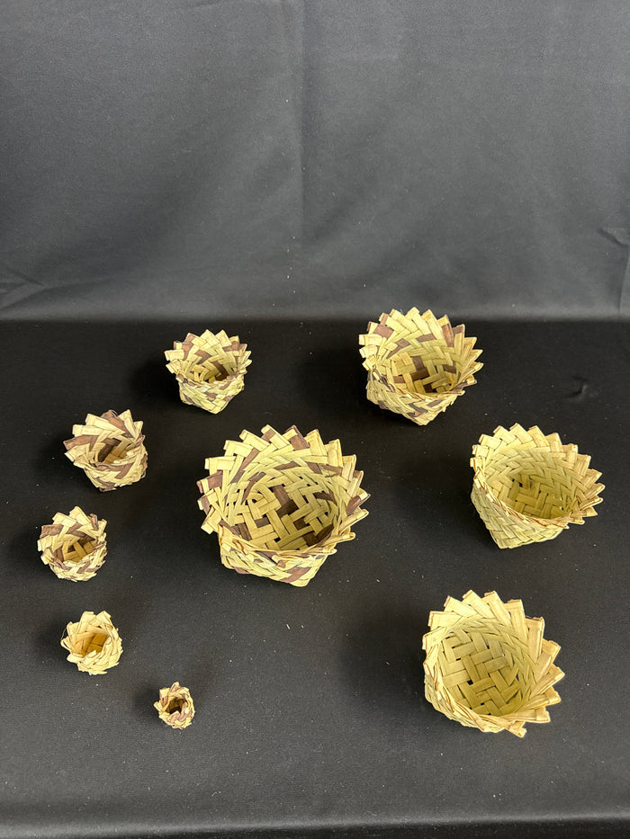 Tarhumara basket with 15 nesting baskets