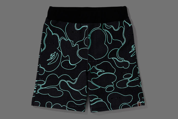 TEXT CODE CAMO SWEAT SHORTS