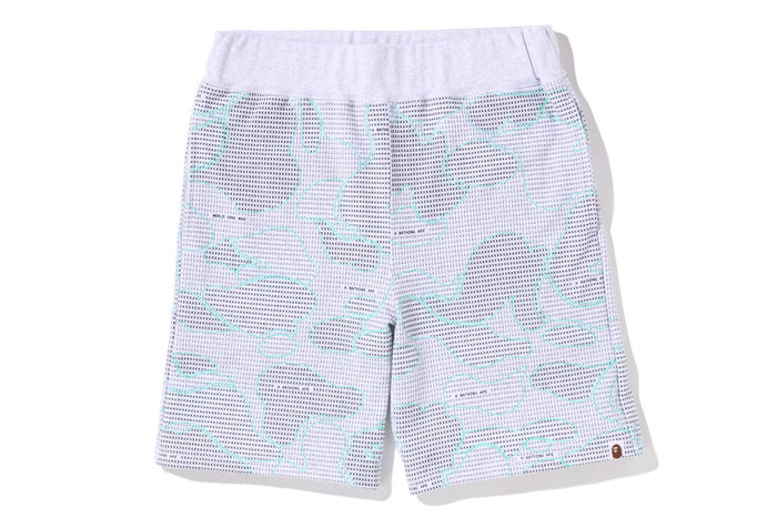 TEXT CODE CAMO SWEAT SHORTS