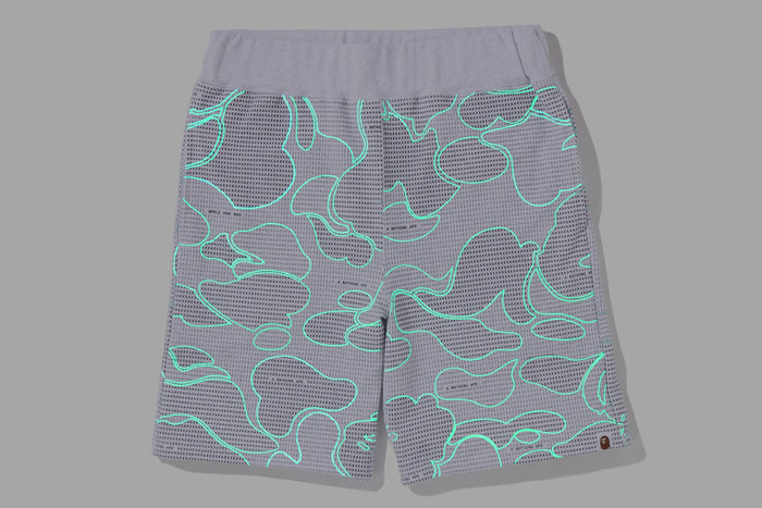TEXT CODE CAMO SWEAT SHORTS
