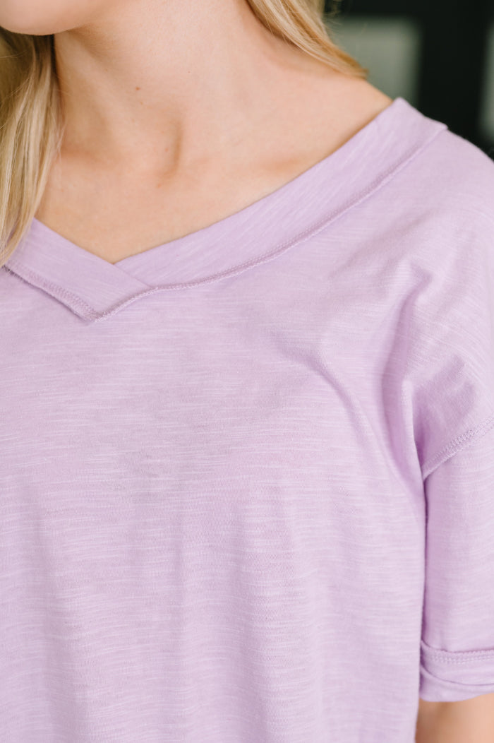 Thanks To You Relaxed Tee in Lilac Womens Ave Shops- Tilden Co.