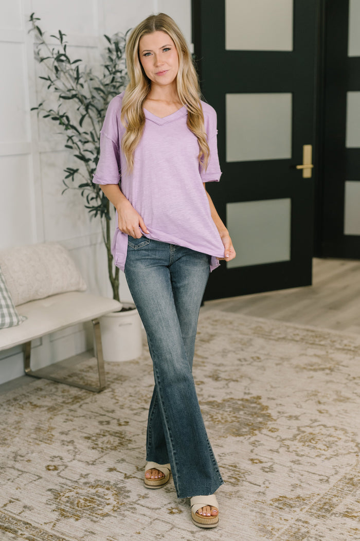 Thanks To You Relaxed Tee in Lilac Womens Ave Shops- Tilden Co.