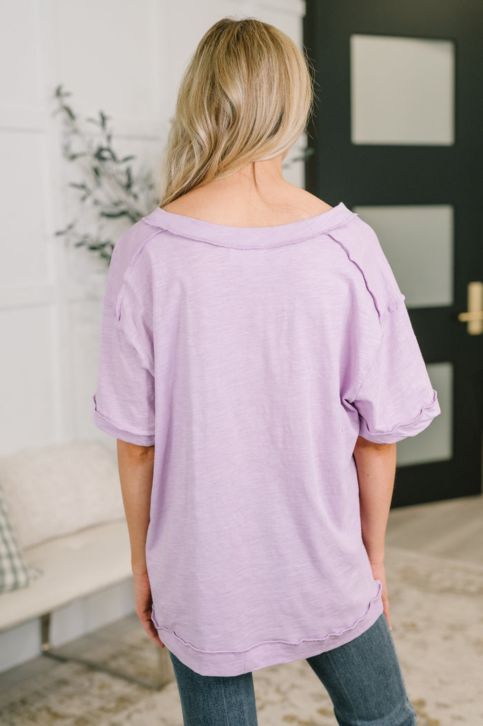 Thanks To You Relaxed Tee in Lilac Womens Ave Shops- Tilden Co.