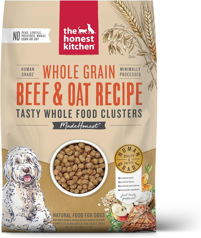 The Honest Kitchen Human Grade Whole Food Clusters Dry Dog Food - Beef & Oats - Dog.Dog.Cat.