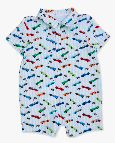 Tiny Let's Roll Performance Polo Romper