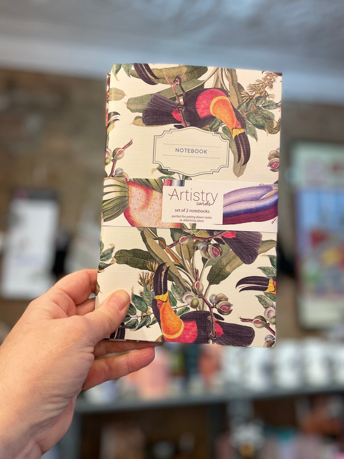 Toucans and Parrots  Notebooks - 2 set Artistry Cards