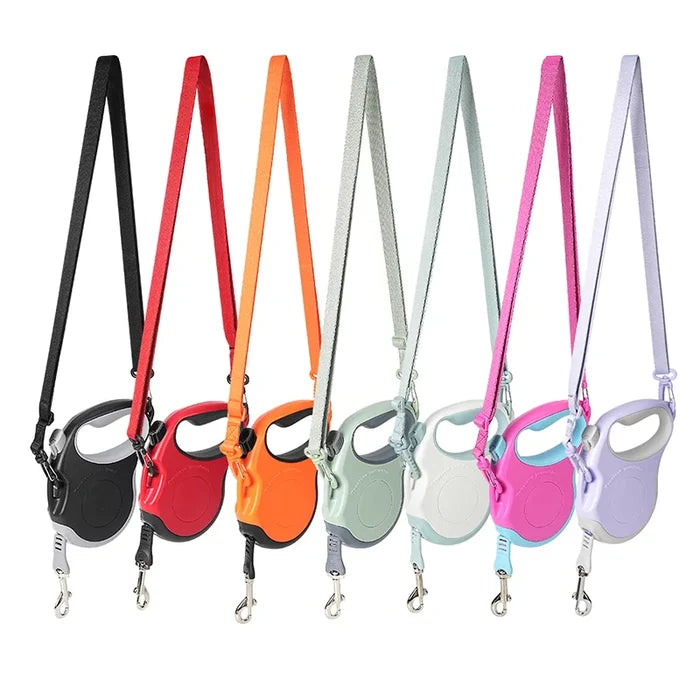 TrueLove Retractable Dog Leash TLL5001 - Suitable for Medium and Small Dogs - Fuchsia/Angel Blue - Dog.Dog.Cat.