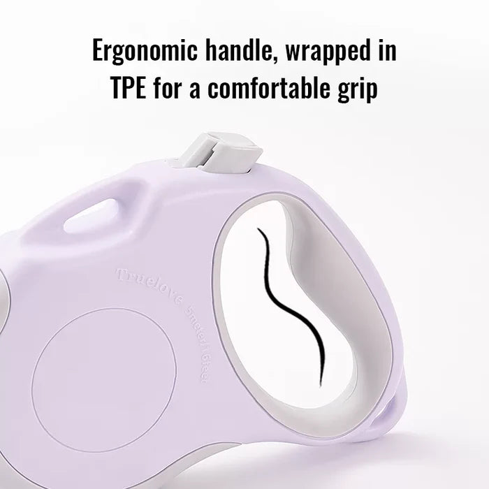 TrueLove Retractable Dog Leash TLL5001 - Suitable for Medium and Small Dogs - Fuchsia/Angel Blue - Dog.Dog.Cat.