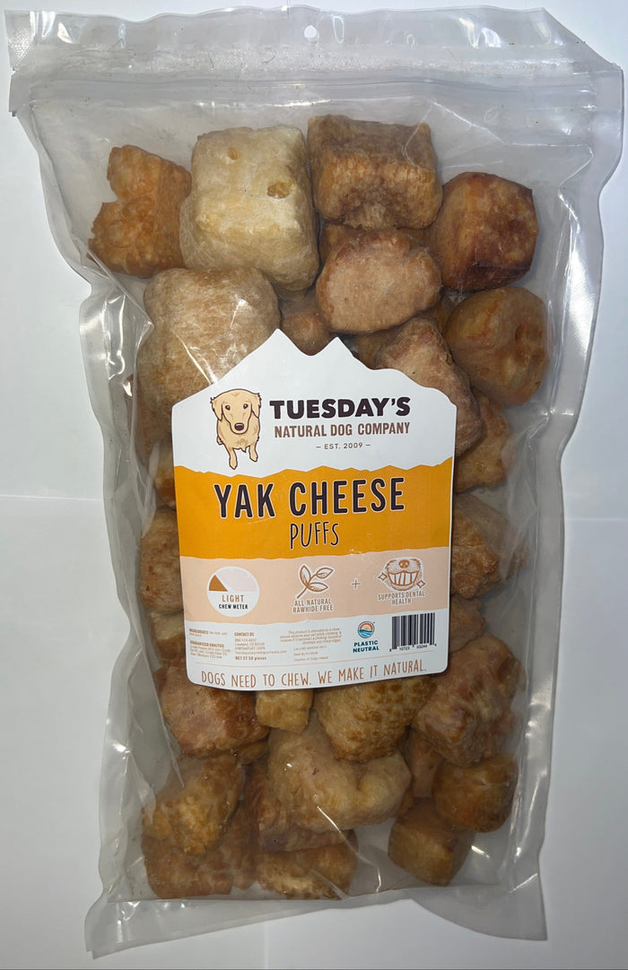 Yak Cheese Puffs Dog Treats Value Pack – Natural Cheesy Snacks for Dogs - Dog.Dog.Cat.