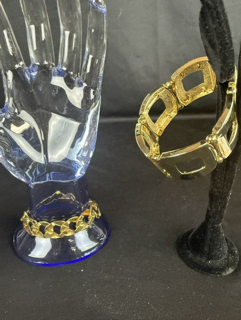 Two Gold-tone Bracelets