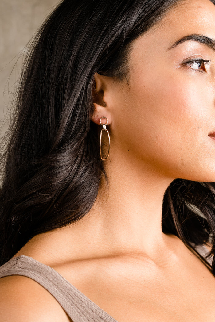 Two Tone Date Night Earrings - Molly + Kate