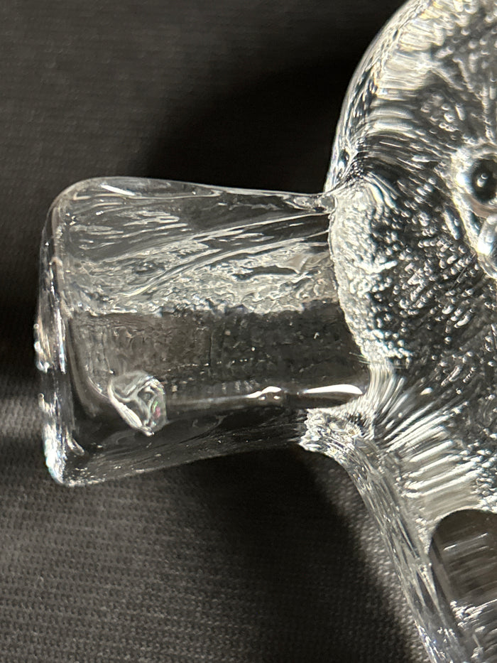 Two VTG Kosta Boda Glass Lion Figurines Erik Hoglund