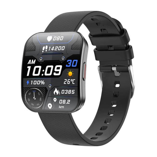 U17 Ultra Thin Curved Screen AMOLED Sports Smart Watch showing a sleek design with multiple health and fitness metrics.