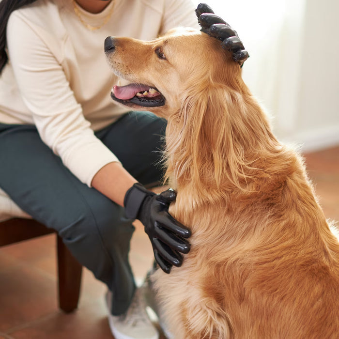 Ultimate Pet Grooming Glove - Deshedding & Massage Brush for Dogs & Cats - Dog.Dog.Cat.