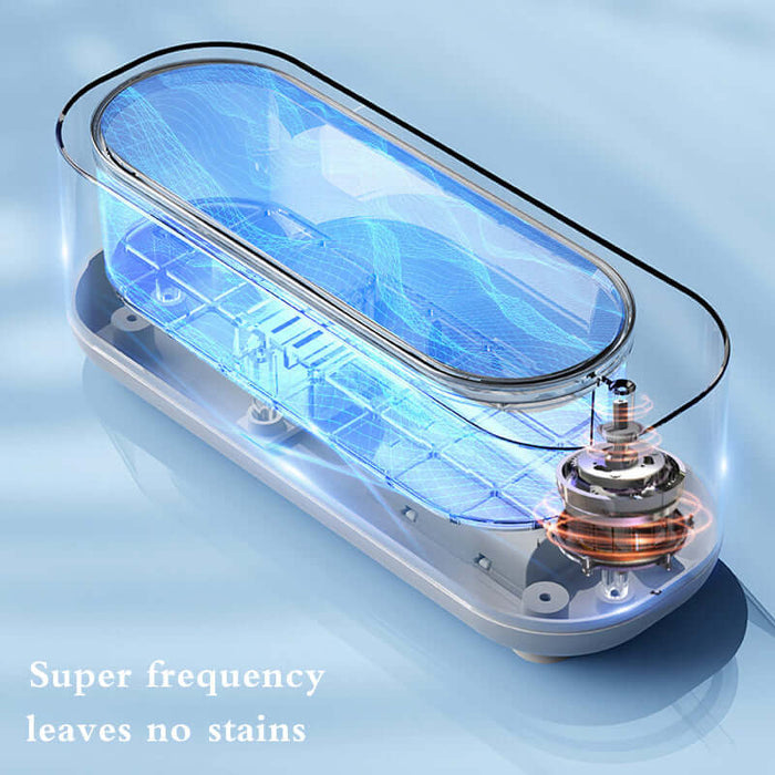 Ultrasonic High Frequency Jewelry and Glasses Cleaner with advanced super frequency technology.