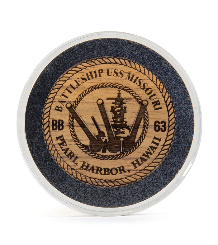 USS Missouri  1940's Teak coin