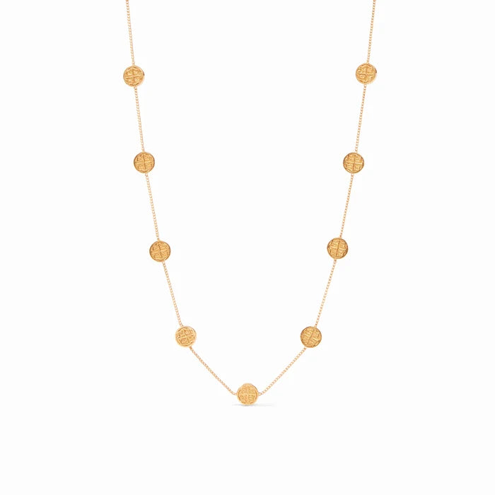 Valencia Delicate Coin Station Necklace - Molly + Kate