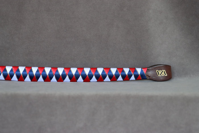 VEZZA Browbands - 3 Ribbon Zigzag Design
