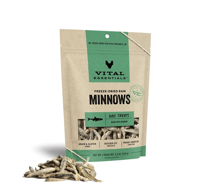 Vital Essentials Treats - Minnows - Various Sizes Available - Dog.Dog.Cat.