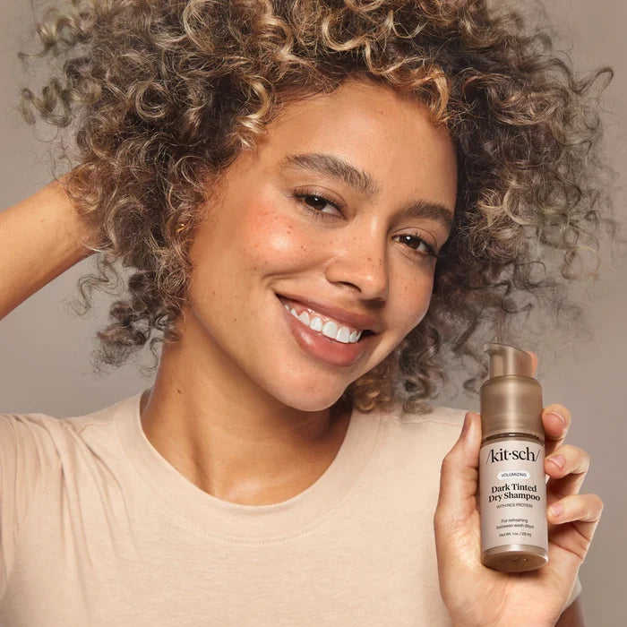 Volumizing Rice Protein Dry Shampoo - Dark Tinted - Molly + Kate