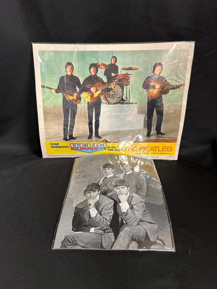 VTG Beatles Set Memorabilia: Tote Bag and 2 posters