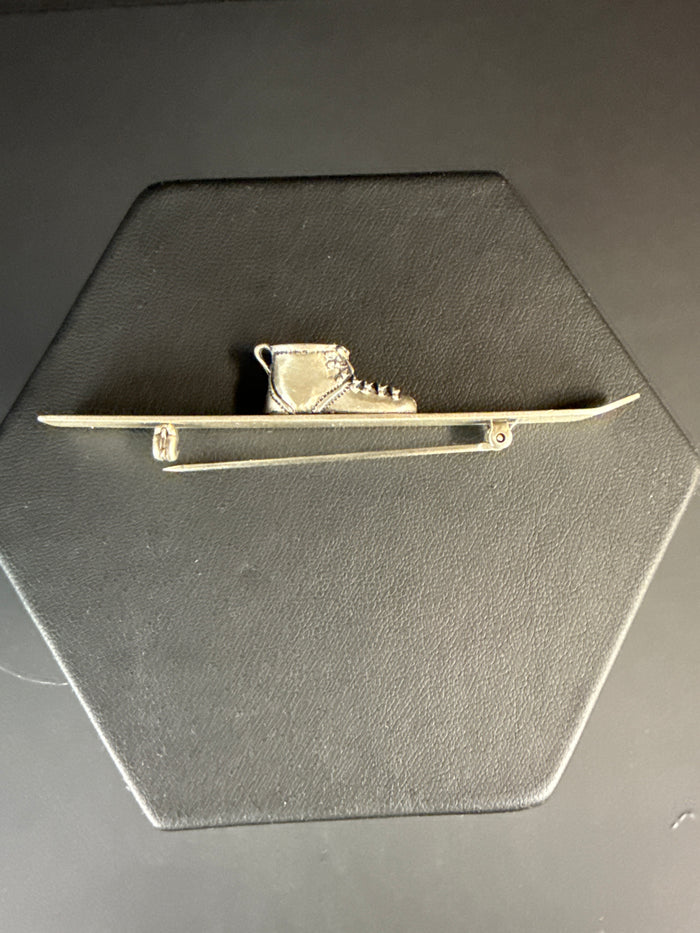 VTG Beau Sterling Ski Boot Brooch