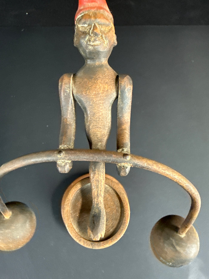 VTG Wooden Folk Art Kinetic Balancing Acrobat Man