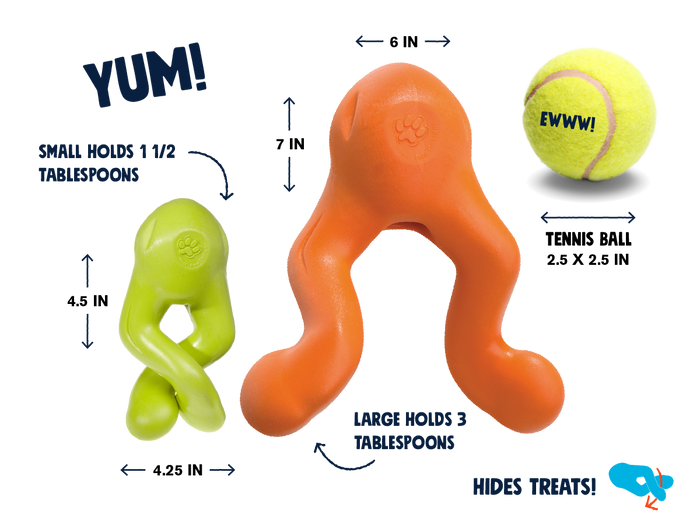 West Paw - Tizzi® Puzzle Treat-Dispensing Dog Enrichment Toy - Dog.Dog.Cat.