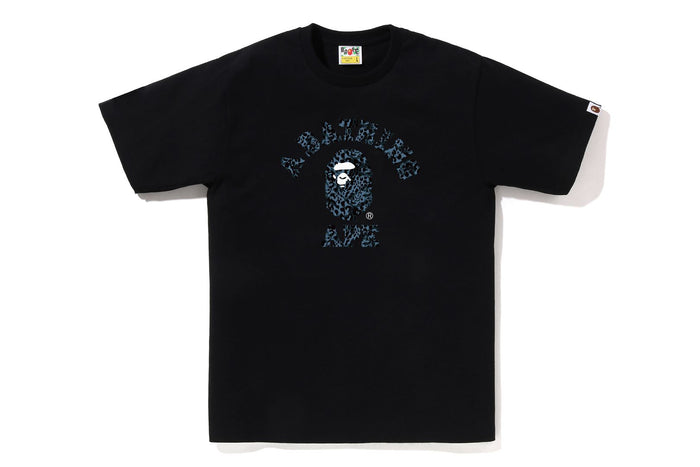 WILD LEOPARD PATTERN COLLEGE TEE