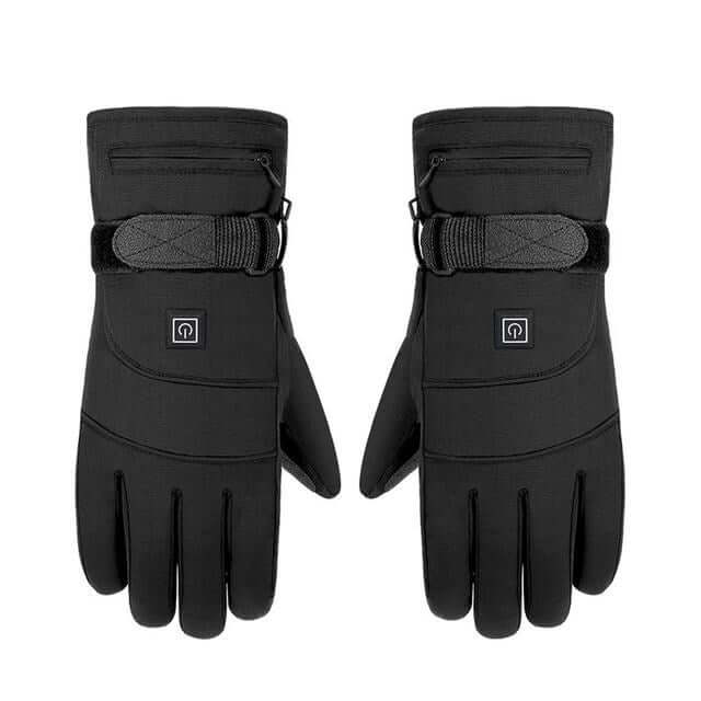 Winter Electric Heated Touchscreen Motorcycle Gloves rechargeable battery pocket