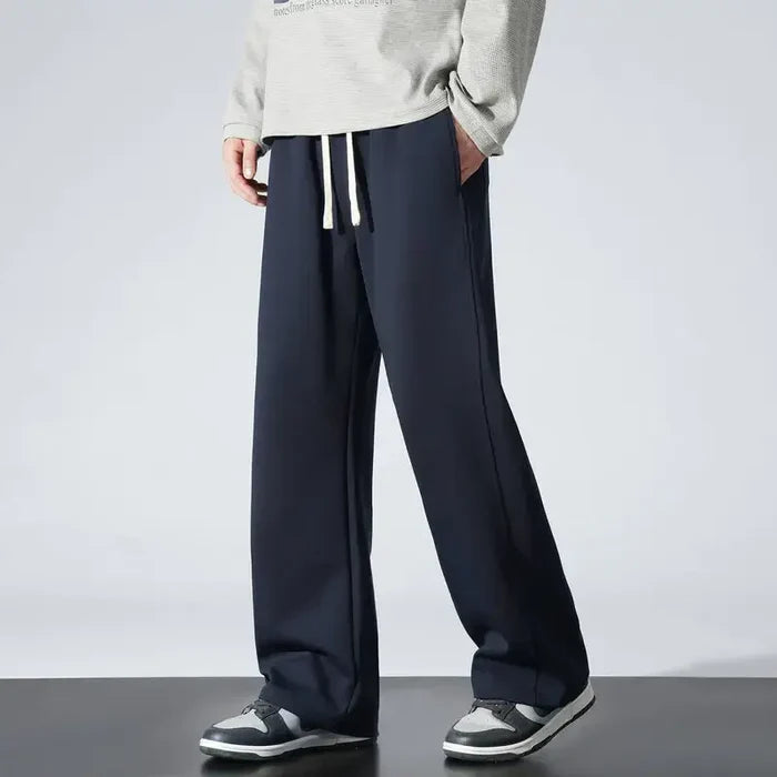 Winter Mens Wide Leg Velvet Lined Sweatpants outdoor wear