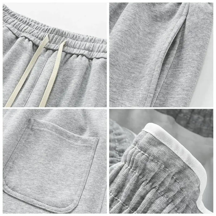 Winter Mens Wide Leg Velvet Lined Sweatpants casual outfit
