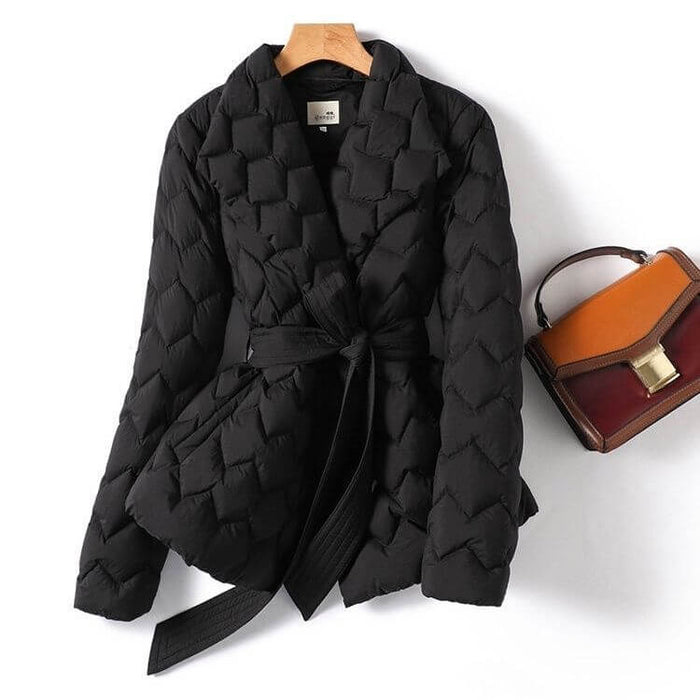 Winter Ripple Stitching Jacket cotton filled warm outwear.