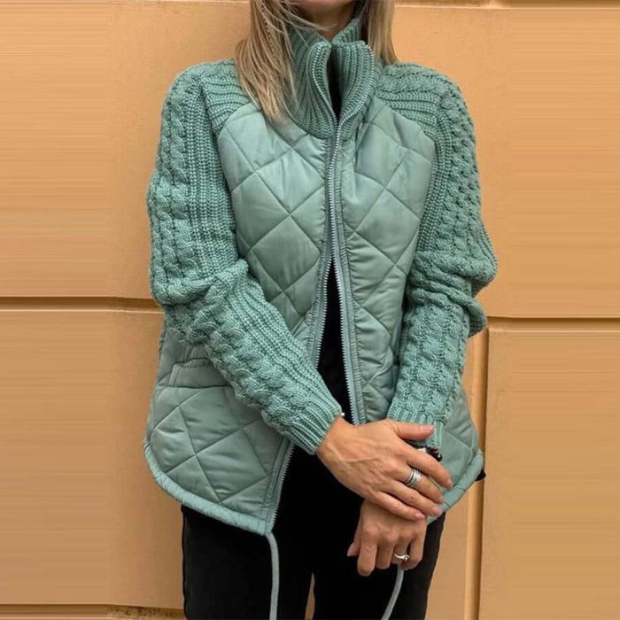 Winter Stand Collar Cotton Jacket black casual jacket.