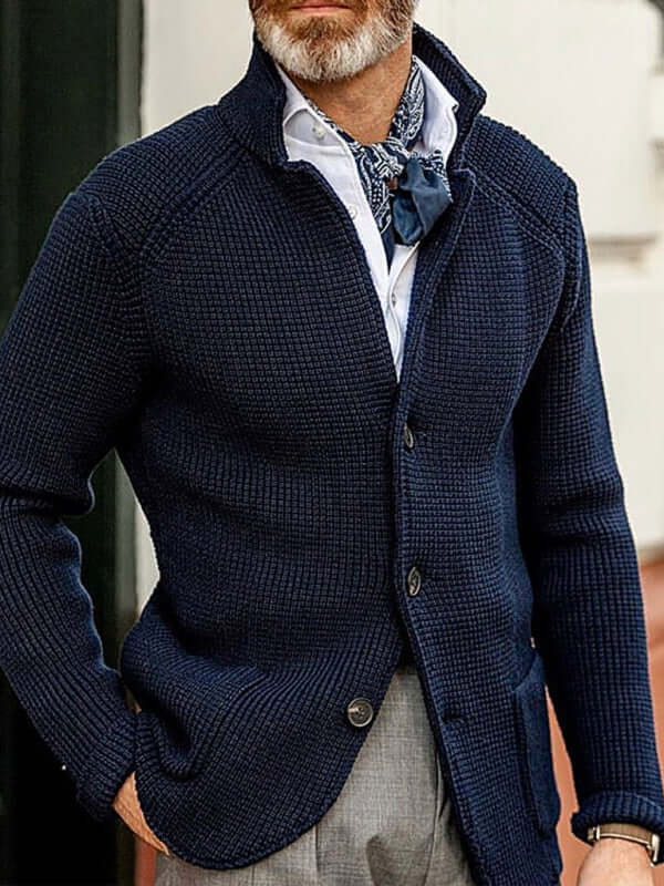 Winter Stand Collar Knit Cardigan Jacket casual daily outfit