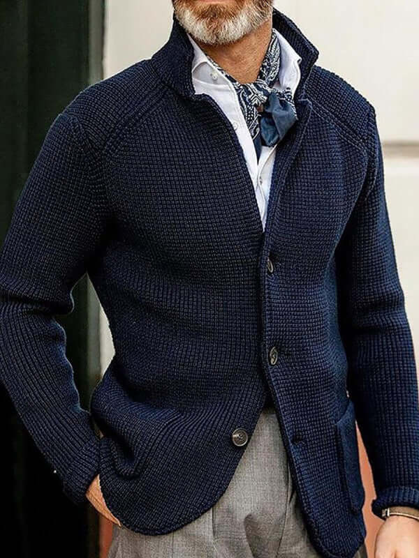 Winter Stand Collar Knit Cardigan Jacket outdoor winter wear