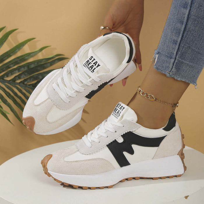 Women Color-Block Chunky Sneakers Non-Slip Casual size 36 to 45 guide.