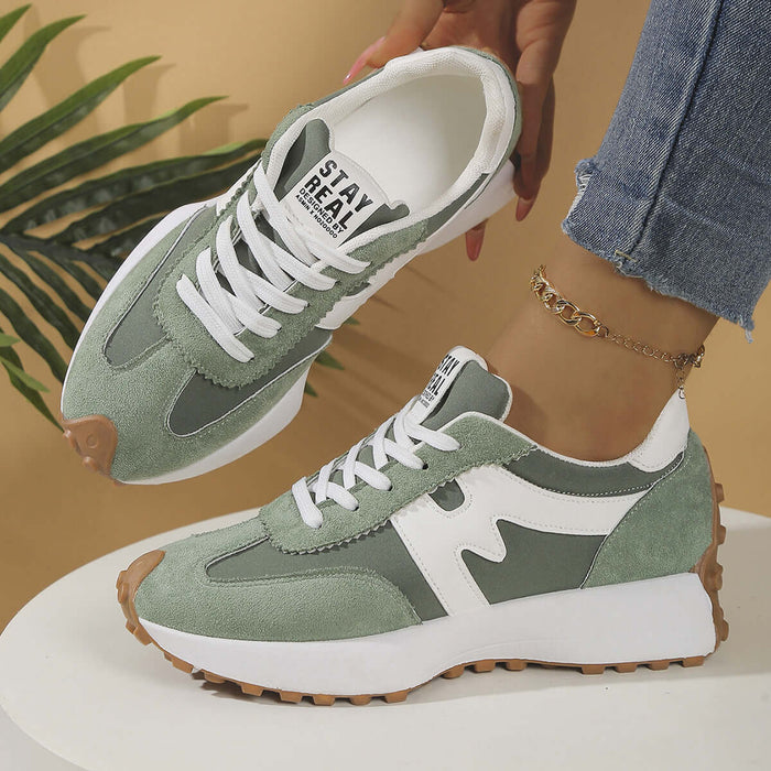 Women Color-Block Chunky Sneakers Non-Slip Casual size 43 foot length 26cm.