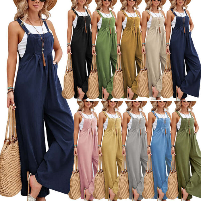 Women Long Bib Pants Overalls army green casual style.