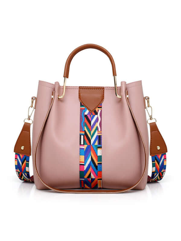 Womens 4 Piece Fashion Tote Shoulder Crossbody Bucket Bag versatile carrying options