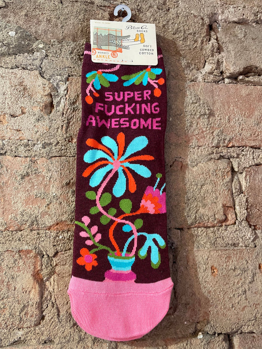 Women's Ankle Socks - Super Fucking Awesome