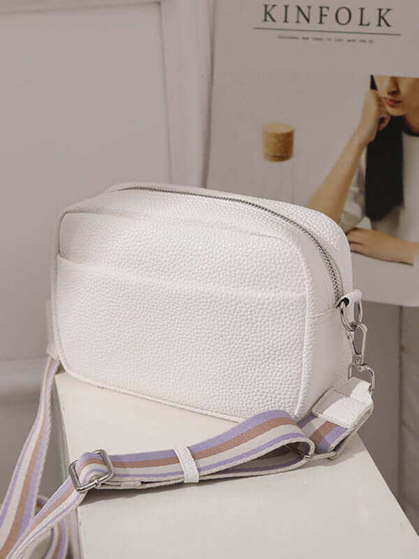 Womens Small Square PU Leather Shoulder Bag crossbody use